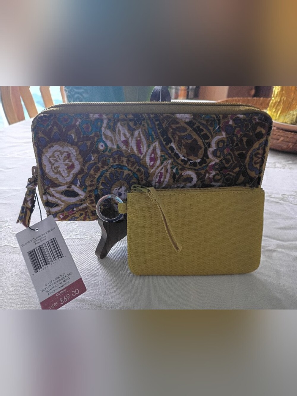 Vera Bradley, Bundle Of 2, Zip Around  Wallet and Key/ID Holder, NWT